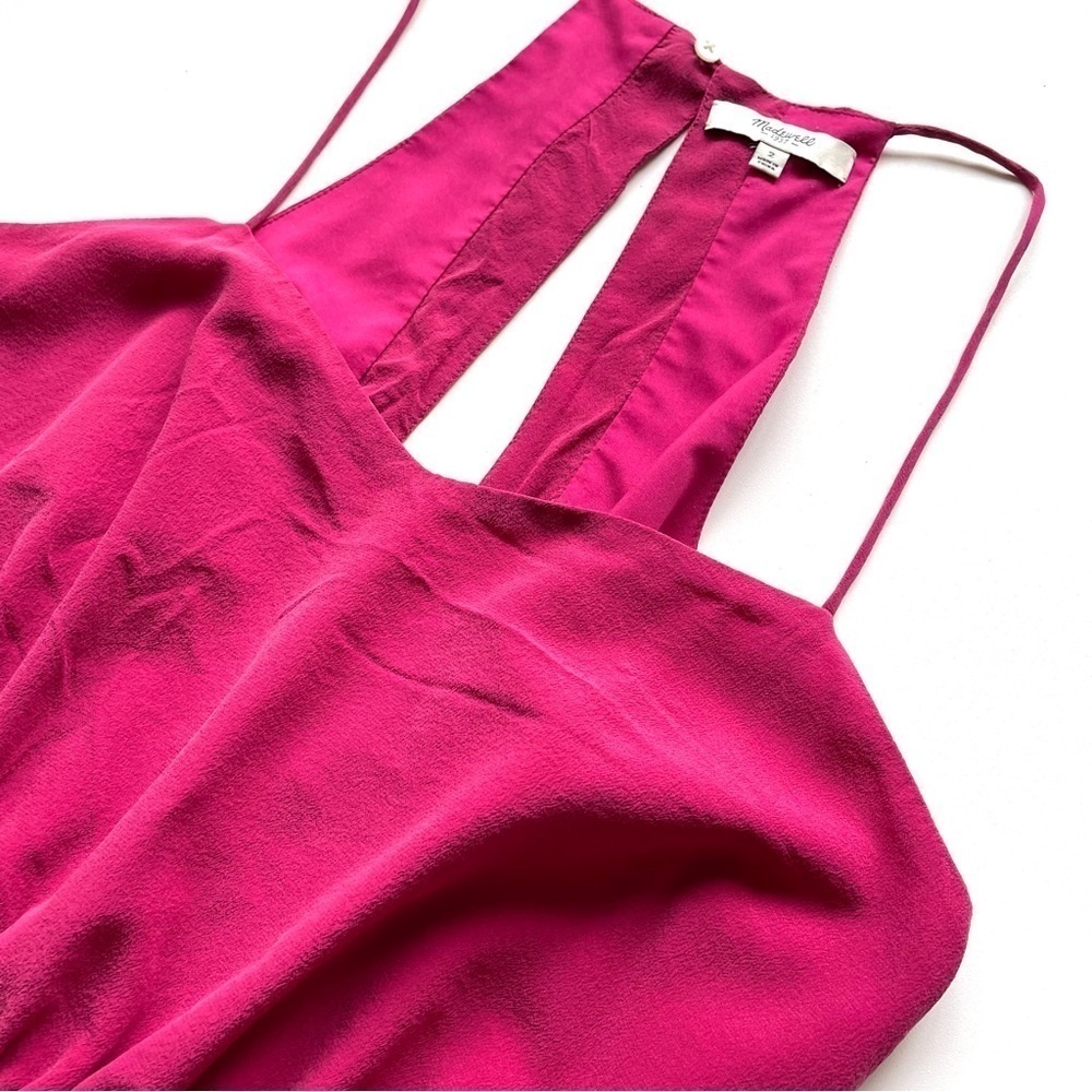 Madewell 2 Pink Silk Daylight Sleeveless Spaghetti Strap Sheath Dress - Picture 5 of 16